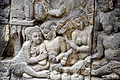 Prambanan - Ramayana reliefs of Shiva Temple. 